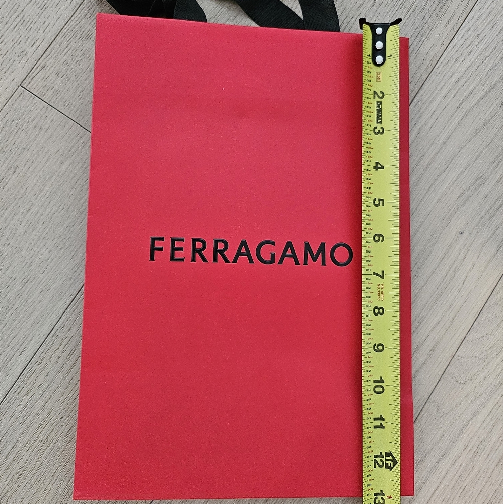 NEW Salvatore Ferragamo Red Luxury Gift Bag - Picture 3 of 5